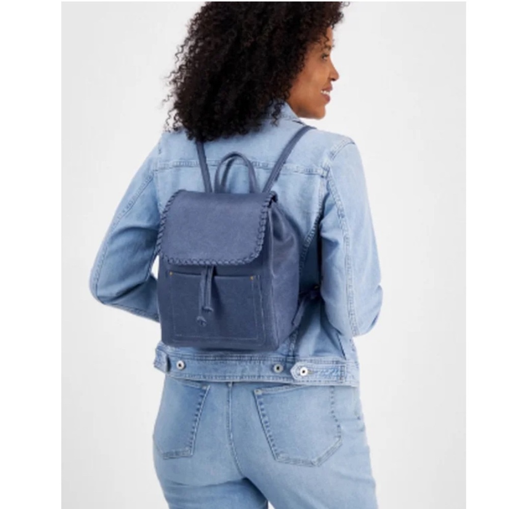 Moonlight Blue Whipstitch Backpack